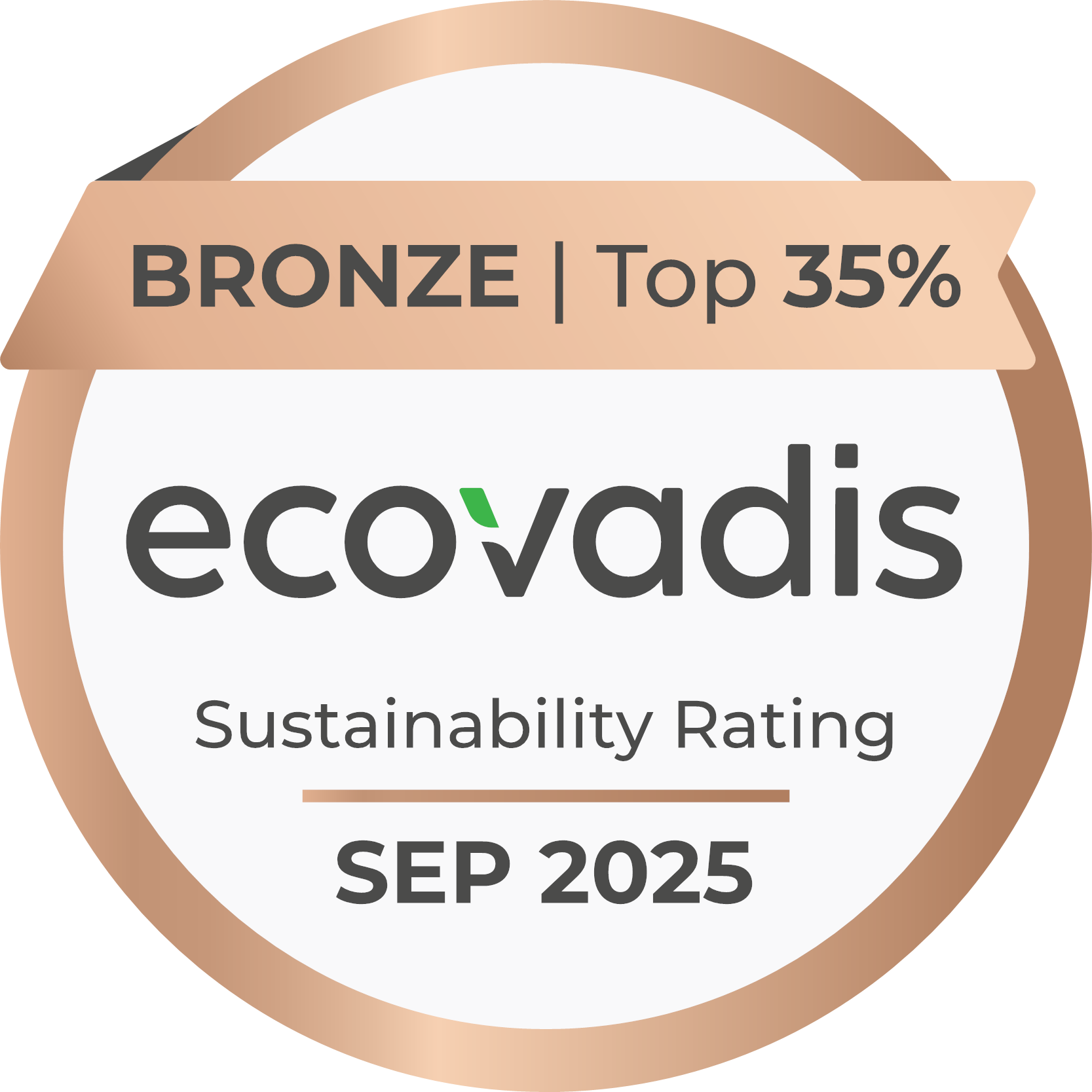 2025 EcoVadis Bronze Medal