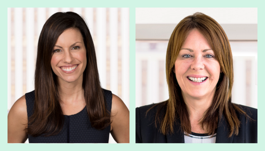 Headshots of Kim Pope and Lesley Taylor.
