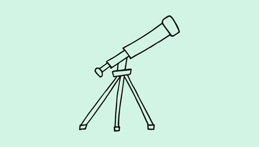 Illustration of a telescope