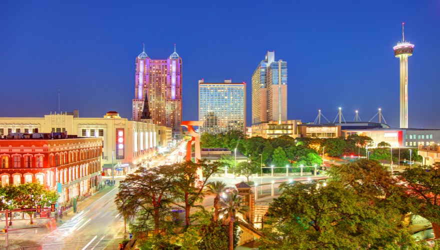 Cityscape of San Antonio, Texas.