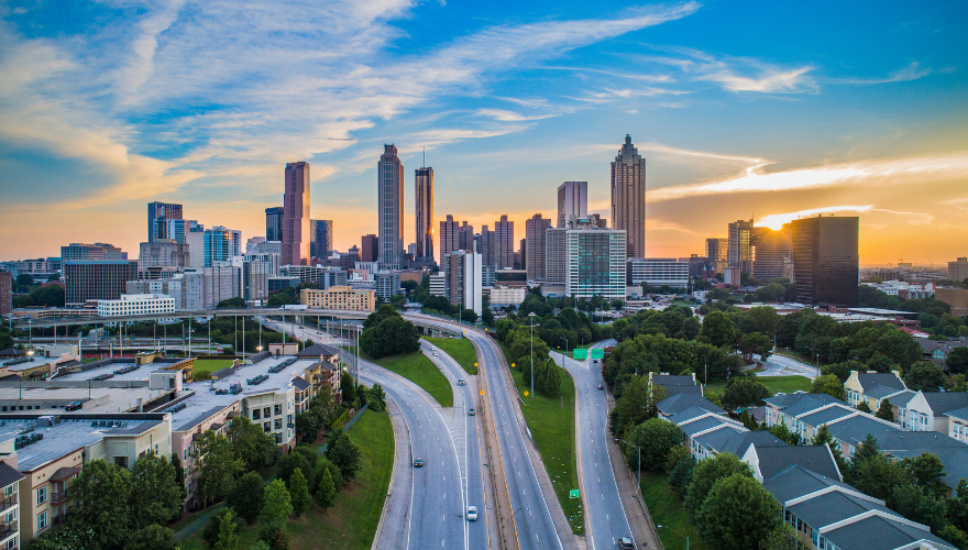 A photo of the Atlanta skyline