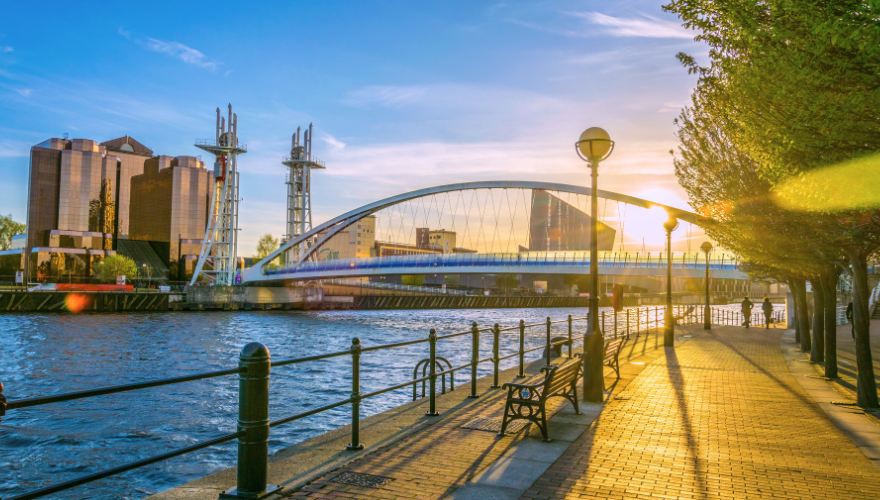 Scenic view of Manchester in the daylight