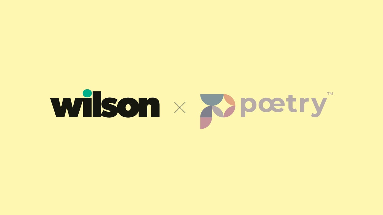 Wilson x Poetry graphic showcasing partnership